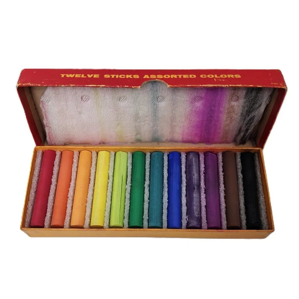 RARE COLLECTIBLE AN-DU-SEPTIC BINNEY & SMITH DUSTLESS CHALK 12 COLORS NEW